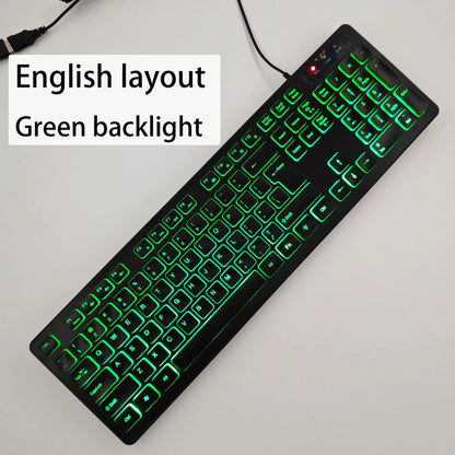 Spanish/French (AZERT)/Russian/Arabic/German keyboard layout Backlit wired Desktop Gaming Keyboard For Desktop Computer office
