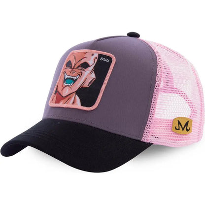 Dragon Ball Son Goku-Kappe, Sommer-Reisekappe mit Schirm, Herren-Kappe mit Stickerei, im Hip-Hop-Stil, Sonnenvisier, verstellbare Trucker-Kappe aus Netzstoff