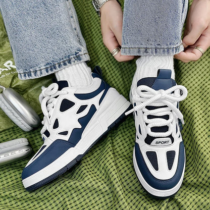 Modne męskie buty streetwear i skateboardowe, luksusowe sneakersy treningowe z oddychającej siateczki, casualowe tenisówki męskie