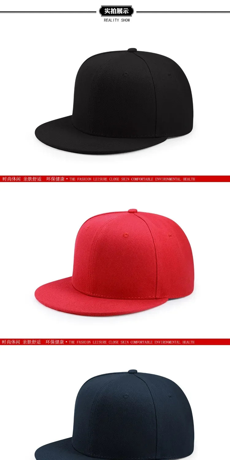 Big Bone Man Plus Size Baseballkappen für Erwachsene, flacher Schirm, Hip-Hop-Fitted-Cap, Herren und Damen, große Kappen, Snapback-Cap, Größe 6 3/4 bis 8