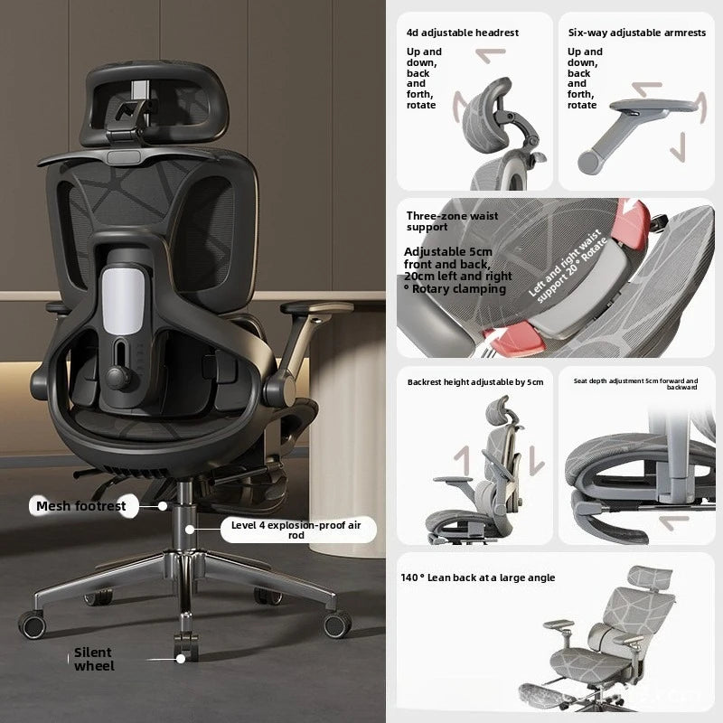 Air Titan Full Mesh Ergonomic Office Gaming Chair with Three Zone Lumbar Support, Ventilated Computer Desk Chair for Students, Work & Gaming