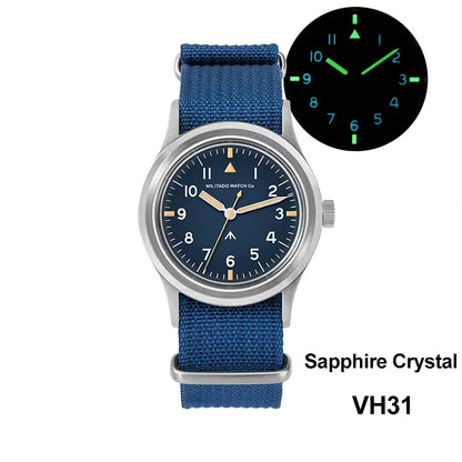 Militado ML14 Limited Edition Quartz Watch VH31 Sweep Second Quartz Movement Watch Sapphire Crystal BGW9 C3 Luminous Men's Watch