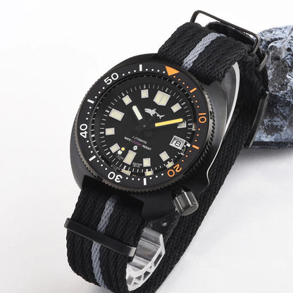 Relógio de Homem Heimdallr 44mm PVD 6105 Diver, Movimento Automático Japonês NH35, Impermeável 200M, Luneta em Cerâmica