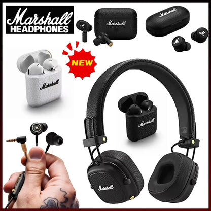 Marshall Motif II ANC True Wireless Earbuds Bluetooth 5.2 Noise Cancelling Headphones In-Ear Earphones with Mic HK Version
