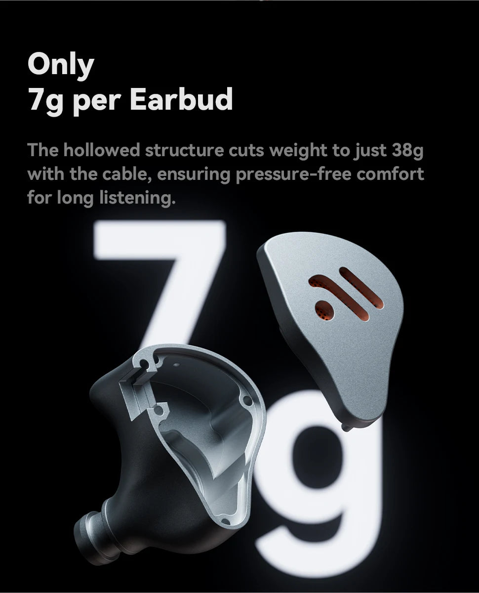 Fosi Audio IM4 HiFi Wired Earphones Open-Back Dynamic Driver IEM Headphones for Music Monitoring, Gaming & Professional Audio
