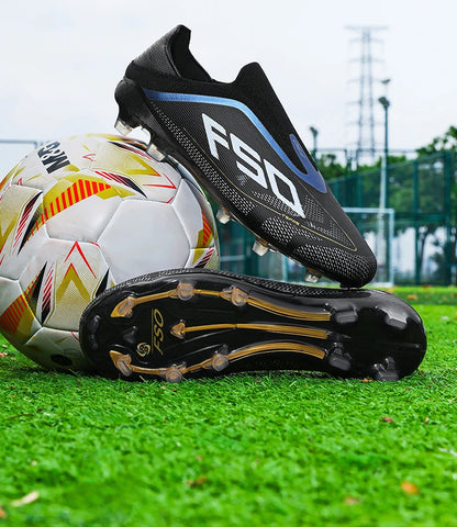 New Men Football Boots Non-Slip Outdoor Sneakers Match Grass Cleats High-quality Soccer Shoes Futsal Hot-selling High-top Light