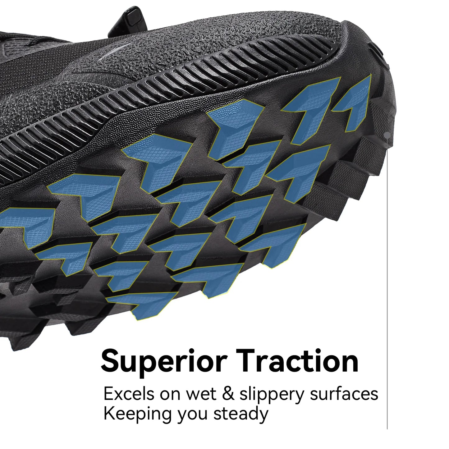 HOBIBEAR Unisex Running Shoes, Elastic Band Hiking Sneakers, Lightweight Breathable Casual Shoes