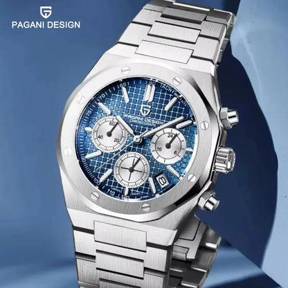 PAGANI DESIGN PD1707 Men's Quartz Watches 40MM Stainless Steel Sapphire Glass Top Brand Watch Gift for Men Reloj Hombre 2024 New