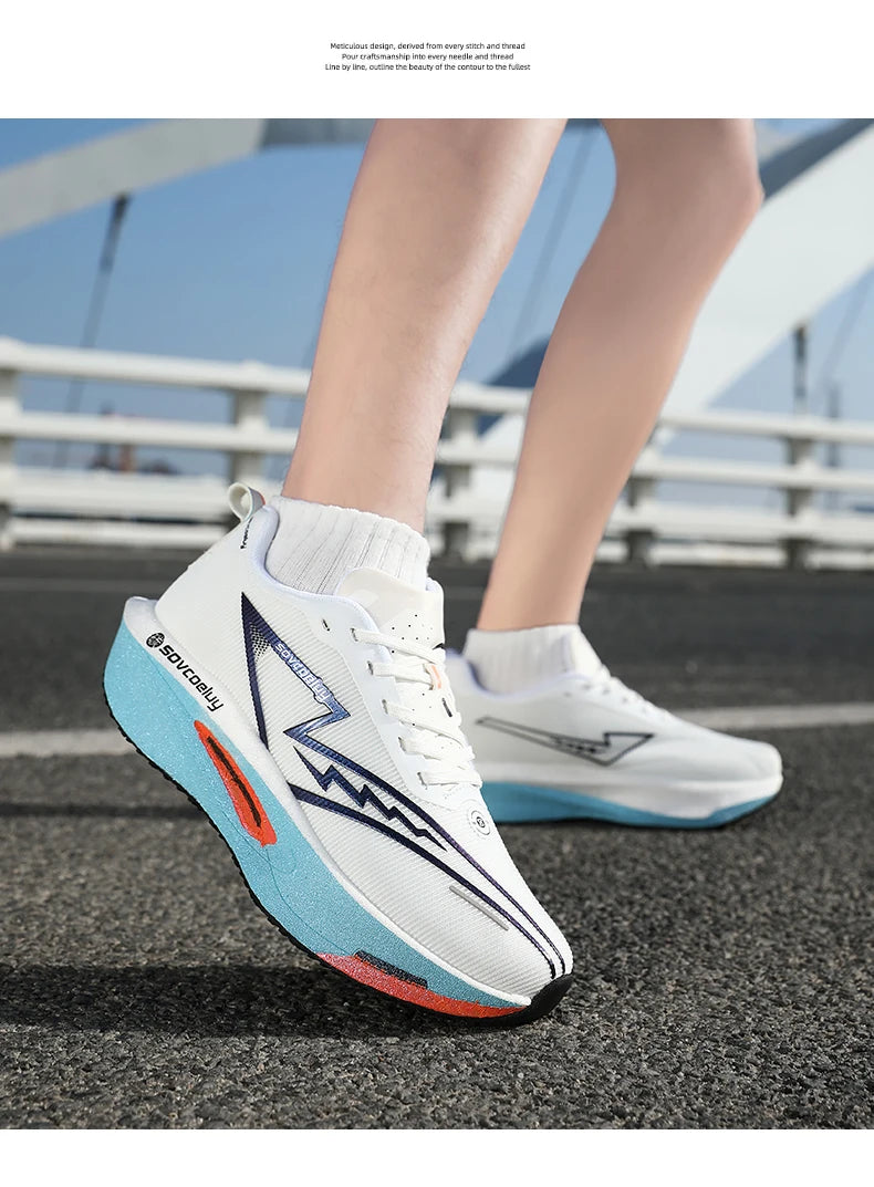 Running Shoes Speciality Men Marathon Sports Carbon Board Breathable Ultralight Women Comfy Athletic Cushion Stability Sneakers