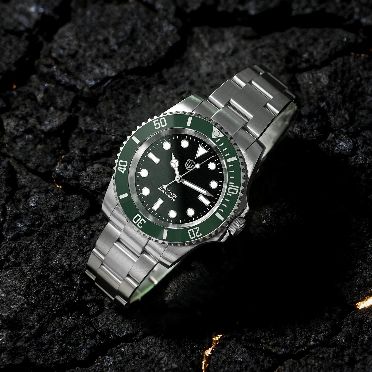 Watchdives WD1680Q V2 VH31 Sweep Second Quartz Watch Ceramic Bezel Ar Sapphire Bgw9 200M Waterproof 316L Wrist Watch Men Watches