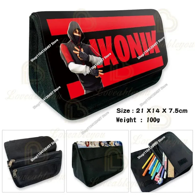 New Fortnite Pencil Case Cartoon Figure Printed Pencil Bags Cute Pencil Cases Boys School Supplies Children Birthday Gifts