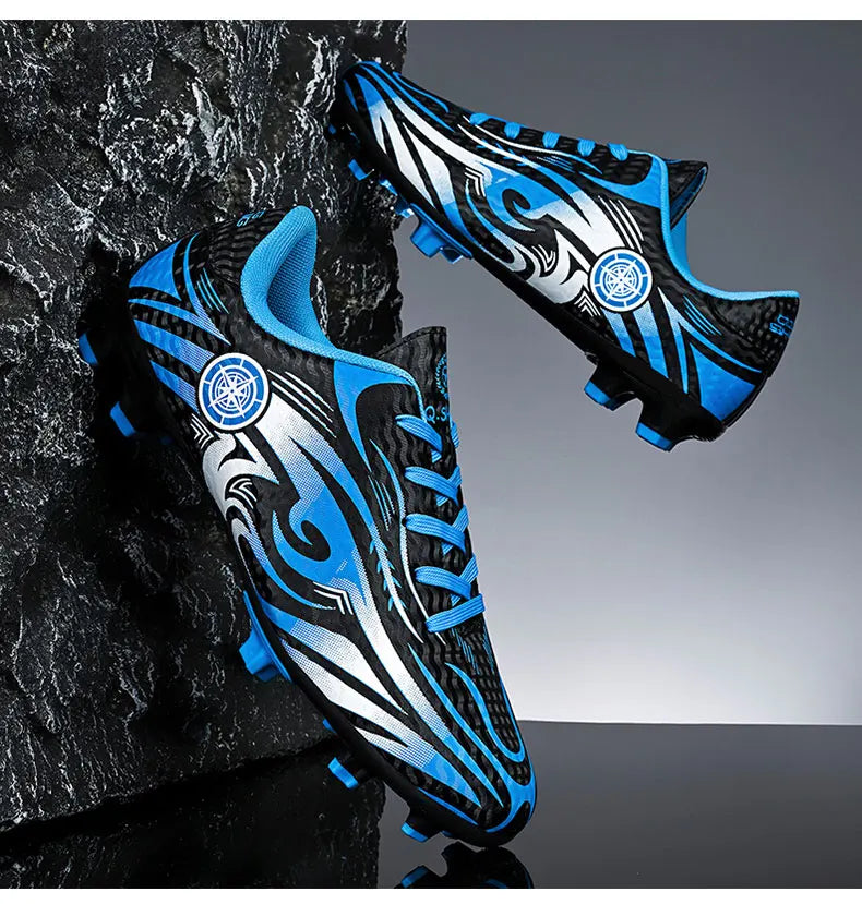 Scarpe da calcio originali da uomo, scarpe da allenamento, scarpe da calcio per bambini antiscivolo da esterno con tacchetti lunghi, scarpe da futsal da uomo, taglie 32-45