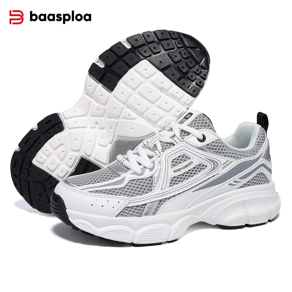 Baasploa Women Running Shoes Fashion Lightweight Mesh Non-slip Jogging Sneaker Female Outdoor Breathable Colorful Casual Shoes