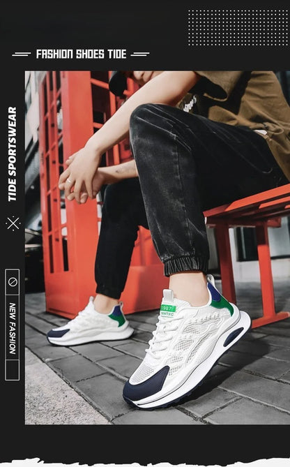 Men's Summer 2025 New Soft Bottom Breathable Mesh Sports Shoes Casual Versatile White Sneakers Lightweight Comfortable Runnin...