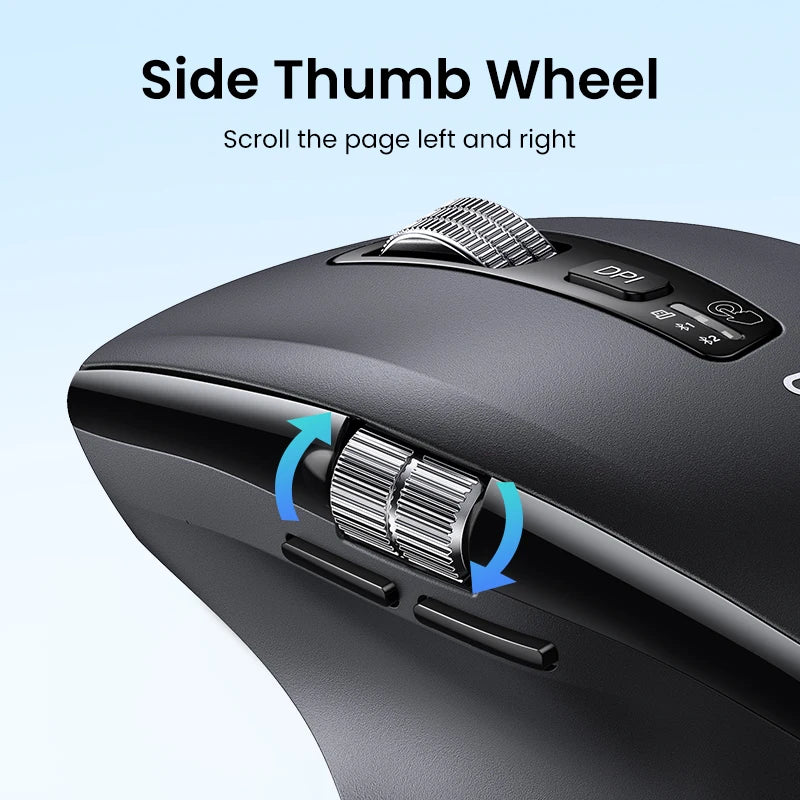 UGREEN  Wireless Mouse Hyper-Fast Scroll Bluetooth 5.4 2.4G Ergonomic 5000DPI for MacBook Tablet Laptops Computer PC Mice
