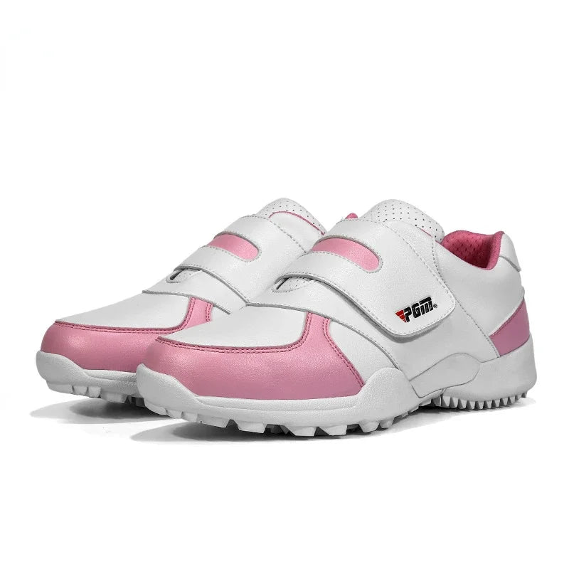 PGM Barn Flickor Pojkar Golfskor Halkfria Läder Utomhus Barnsneakers Sportskor XZ054