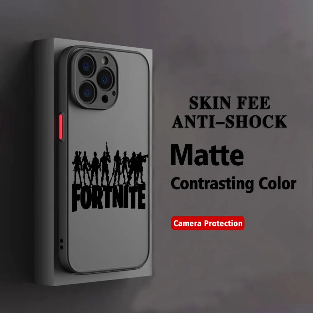 Hot Game F-Fortnites Phone Case For Xiaomi Redmi Note 14 13 12 12S 11 11S 10 10S 9T 9S 8 7 Pro Plus 4G 5G Matte Clear Back Cover