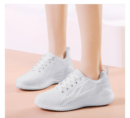 Zapatillas de running para mujer, zapatillas deportivas informales transpirables, ligeras, para gimnasio y deporte al aire libre, cómodas