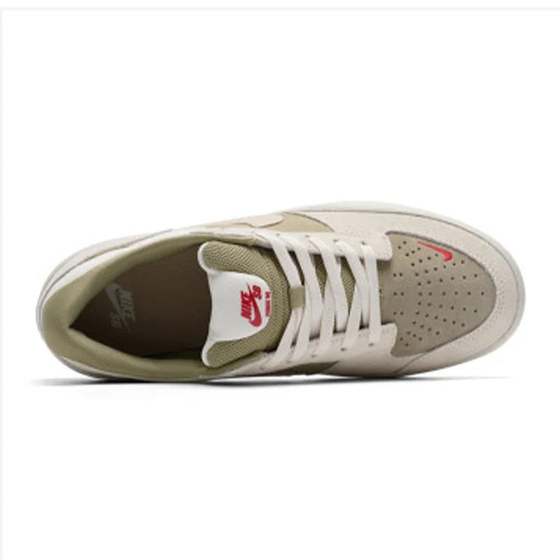 Nike Sb Force 58 Unisex Comfortable Versatile Durable Breathable Low-Top Sneakers White and Green Dv5477-106