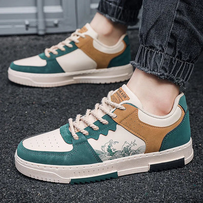 Pantofi casual noi de toamnă pentru bărbați, pantofi plat, respirabili, pentru exterior, adidași cu șireturi la modă, pantofi sport confortabili și la modă pentru bărbați, Zapatillas
