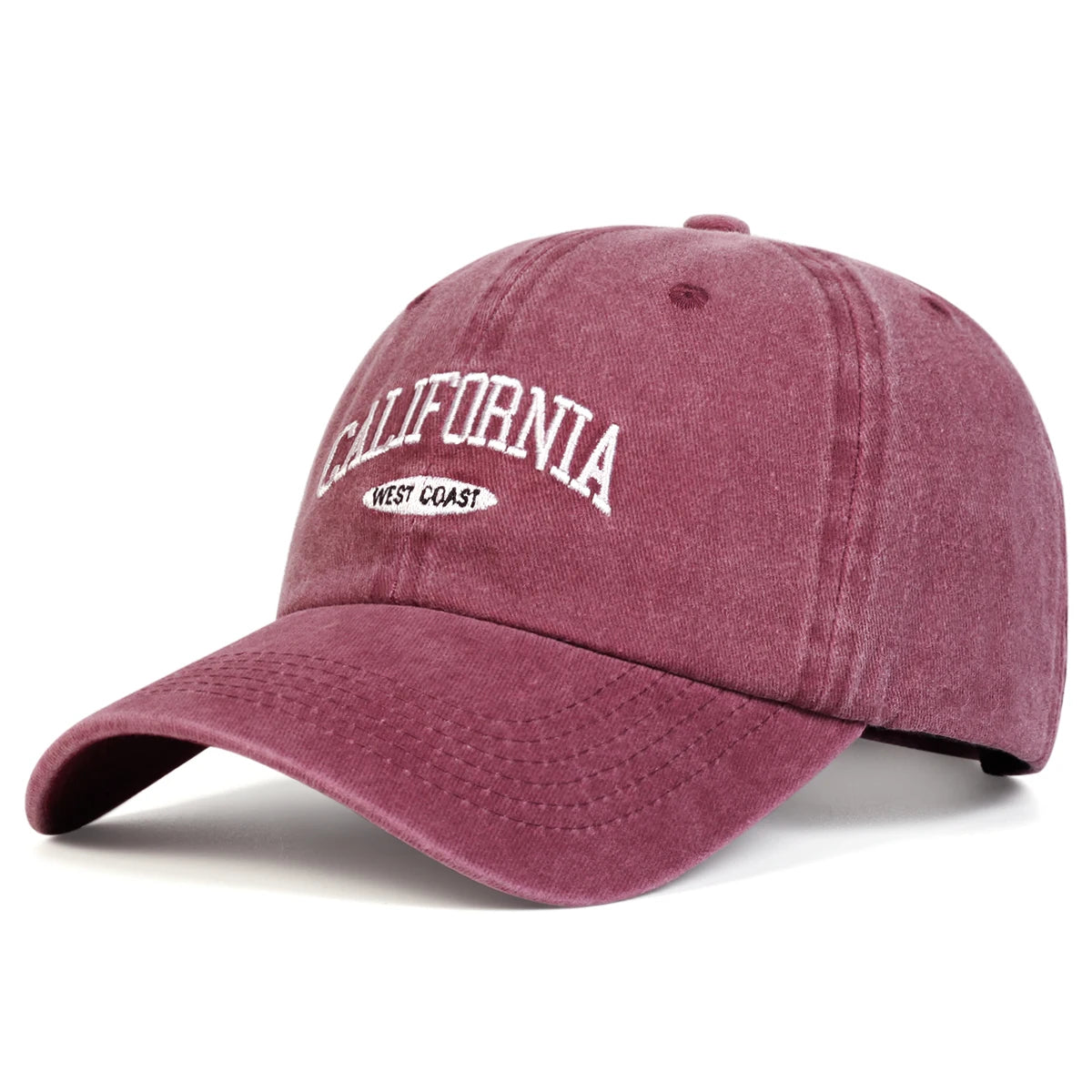 Unisex CALIFORNIA Letter Embroidery Wash Baseball Caps Spring and Autumn Outdoor Adjustable Casual Hats Sunscreen Hat