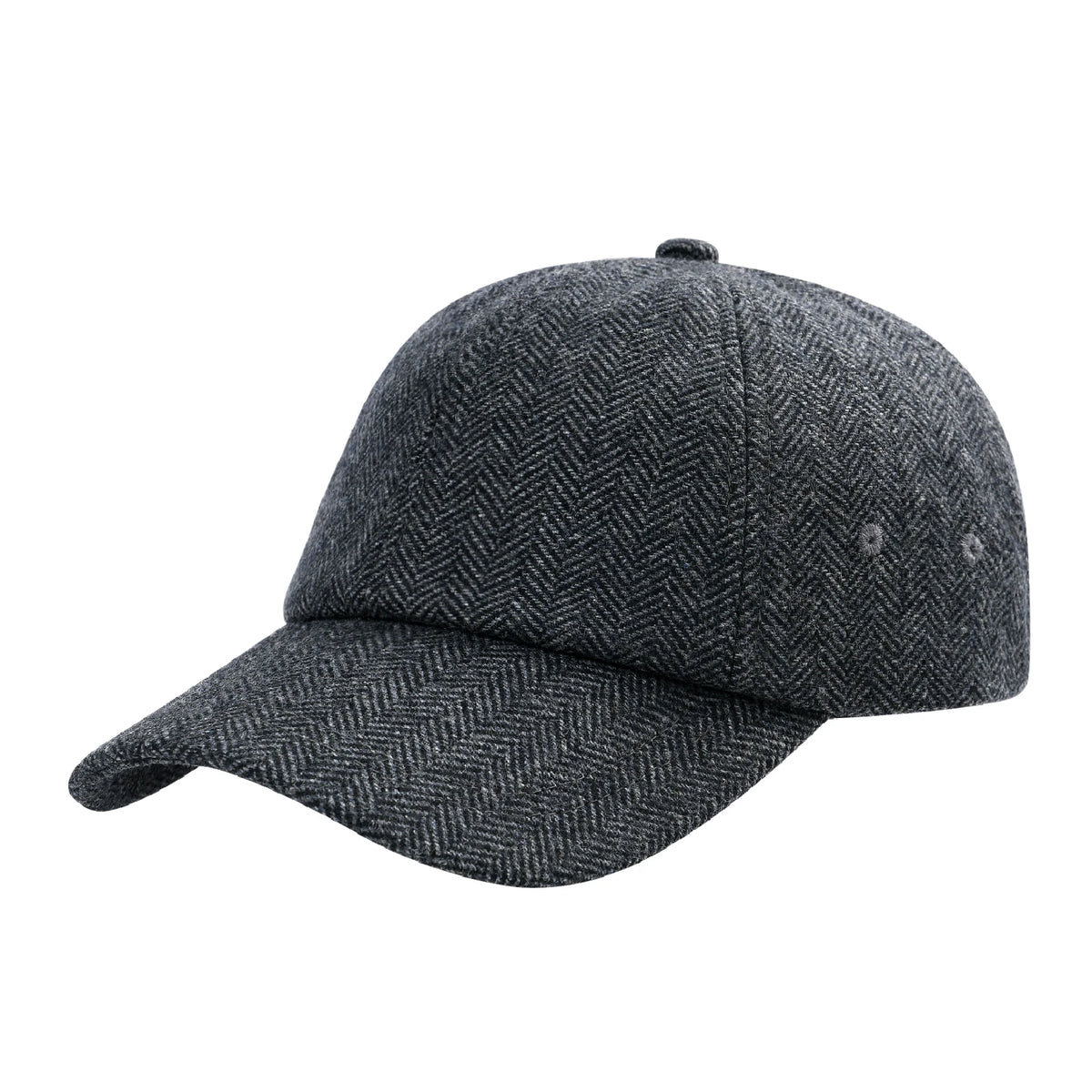 BOTVELA Herren-Baseballkappe aus Wolltweed, lässiger Stil, weich, verstellbar, unstrukturiert