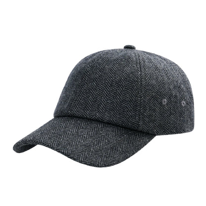 BOTVELA Herren-Baseballkappe aus Wolltweed, lässiger Stil, weich, verstellbar, unstrukturiert