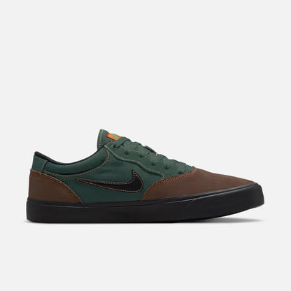 Nike Sb Series Swoosh Suede Wear-Resistant Everyday Skate Shoes for Men and Women, New Lightweight Comfortable Thin-Soled Durable Outdoor Low-Top Flat Shoes, Fashionable Versatile Lightweight Green-Brown Color Commuting Casua