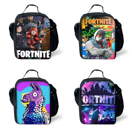Klassische Fortnite-Kinder-Isoliertasche mit großem Fassungsvermögen für Jungen, Mädchen und Schüler, wiederverwendbare Thermo-Kühltasche für Picknick und Lunchbox im Freien