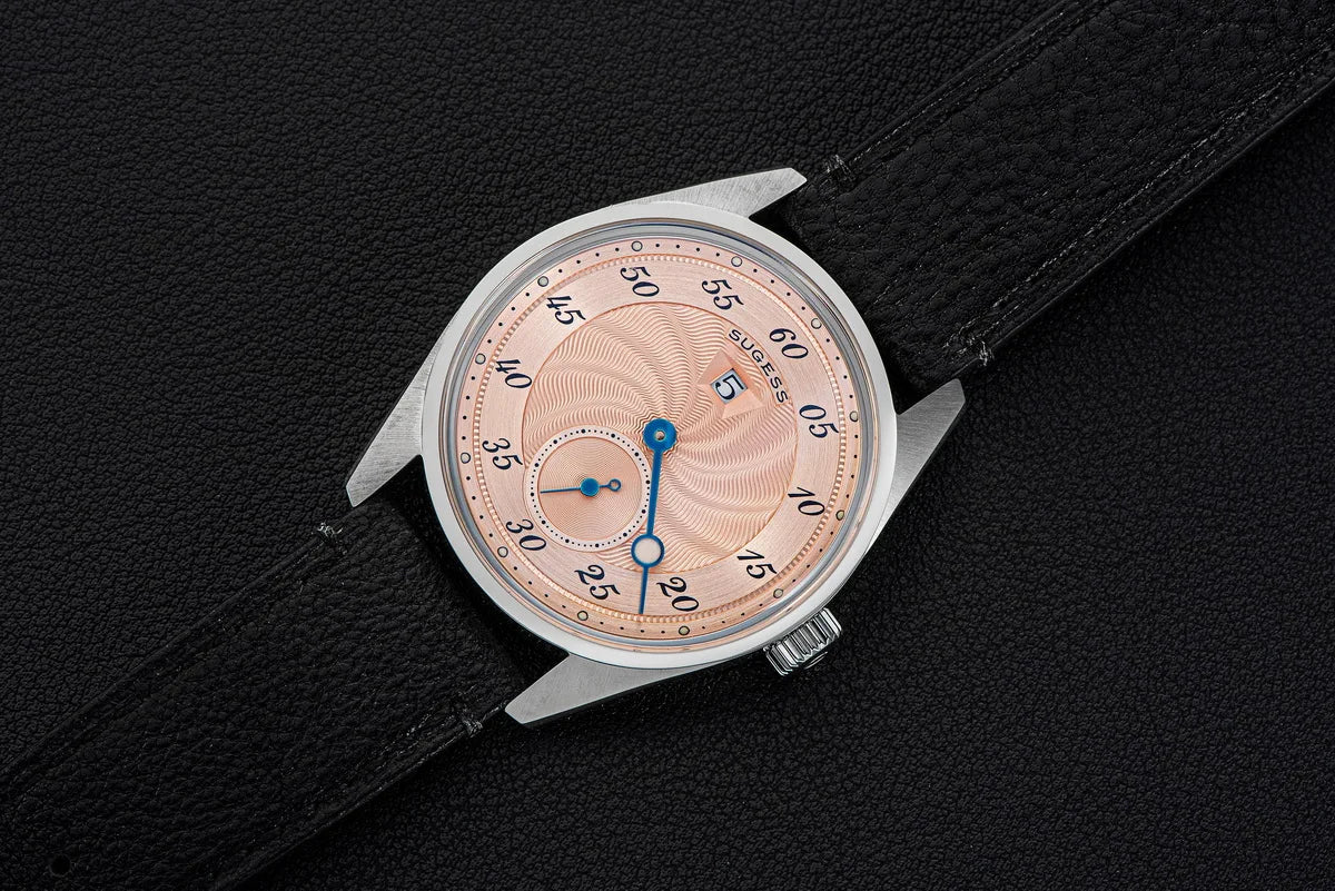 Sugess Mens Watch Automatic ST1721 Movement Aventurine Mechanical Wristwatches Hardlex Glass Fashion Simple Business Clock S451