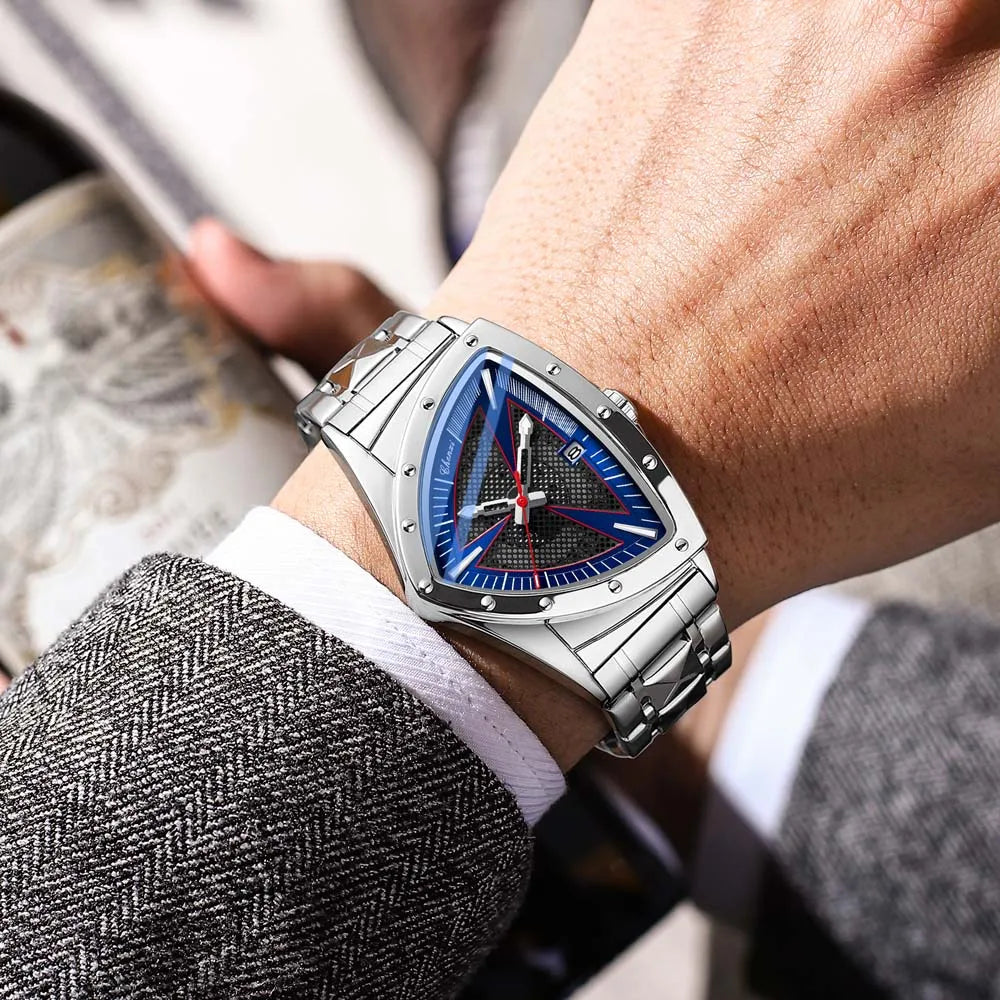 CHENXI Fashion Men's Watch Quartz Wristwatch Casual Hollow Triangle Watch Luxury Men's Gift Clock  Relojes Para