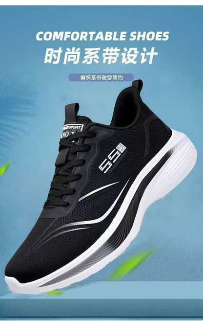 Breathable Mesh Men's Lightweight Casual Sneakers Non-Slip Soft Sole Running Shoes for Spring and Summer