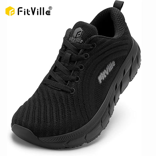 Buty męskie FitVille z szeroką przednią częścią, dobrze amortyzowane, bardzo szerokie, antypoślizgowe, lekkie i oddychające buty do biegania