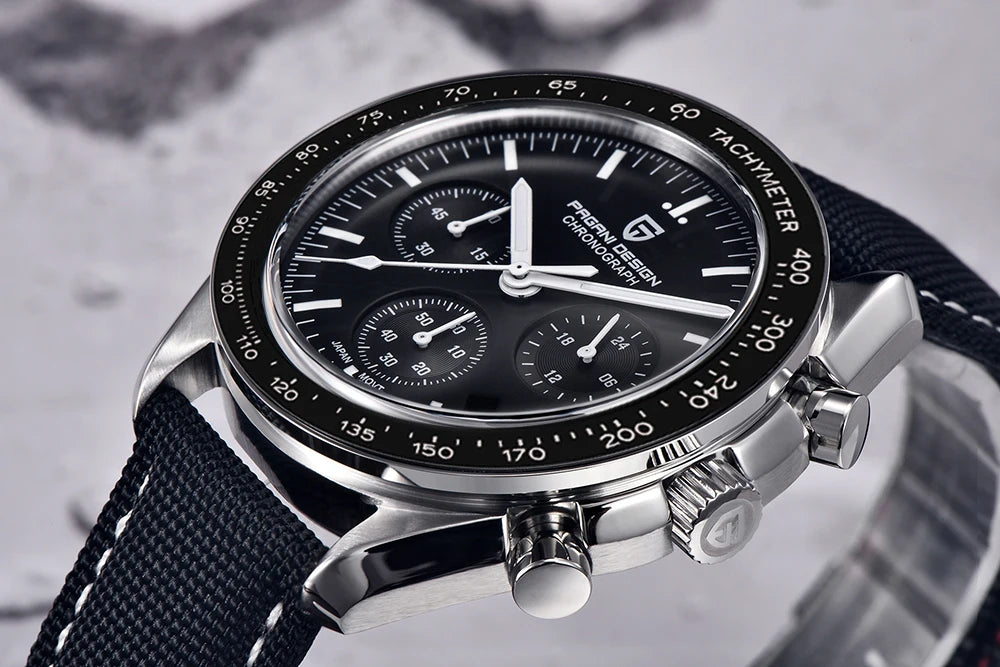 2026 New PAGANI DESIGN Golden Moon Mens Watches Luxury Quartz Watch Men Speed Sports Chronograph Man AR Sapphire Waterproof Gift