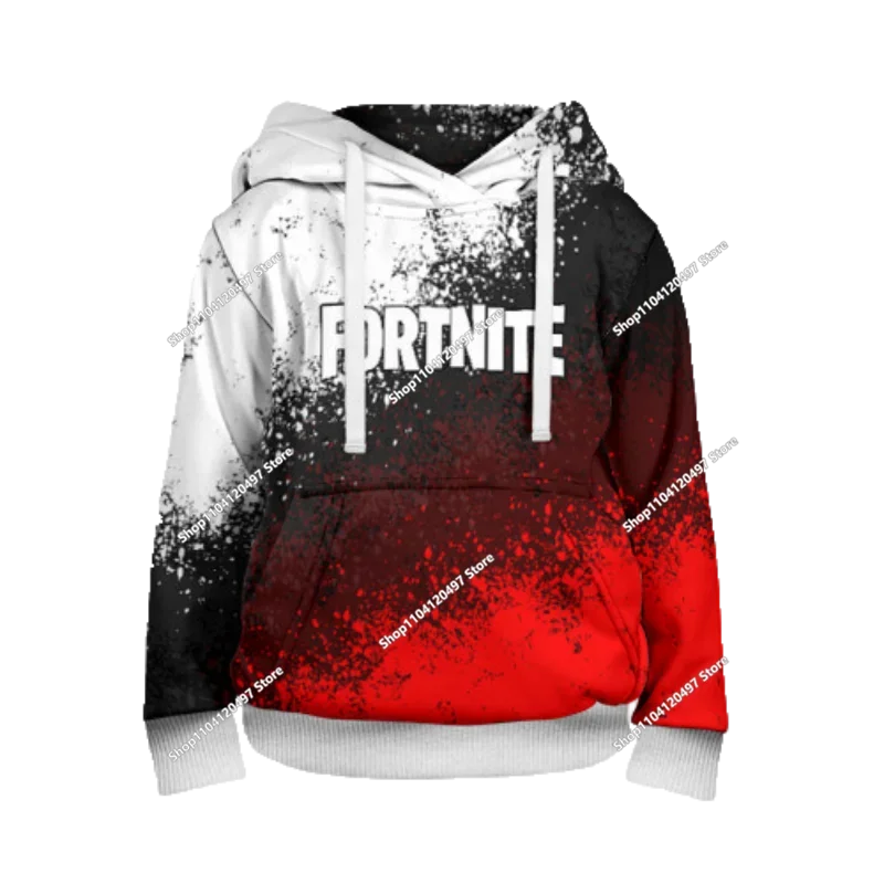 Fortnite облекло за двойки – мъжки и дамски суитшърт, детски ежедневен худи с принт, за ученици, спорт на открито, изчистен модел с дълъг ръкав