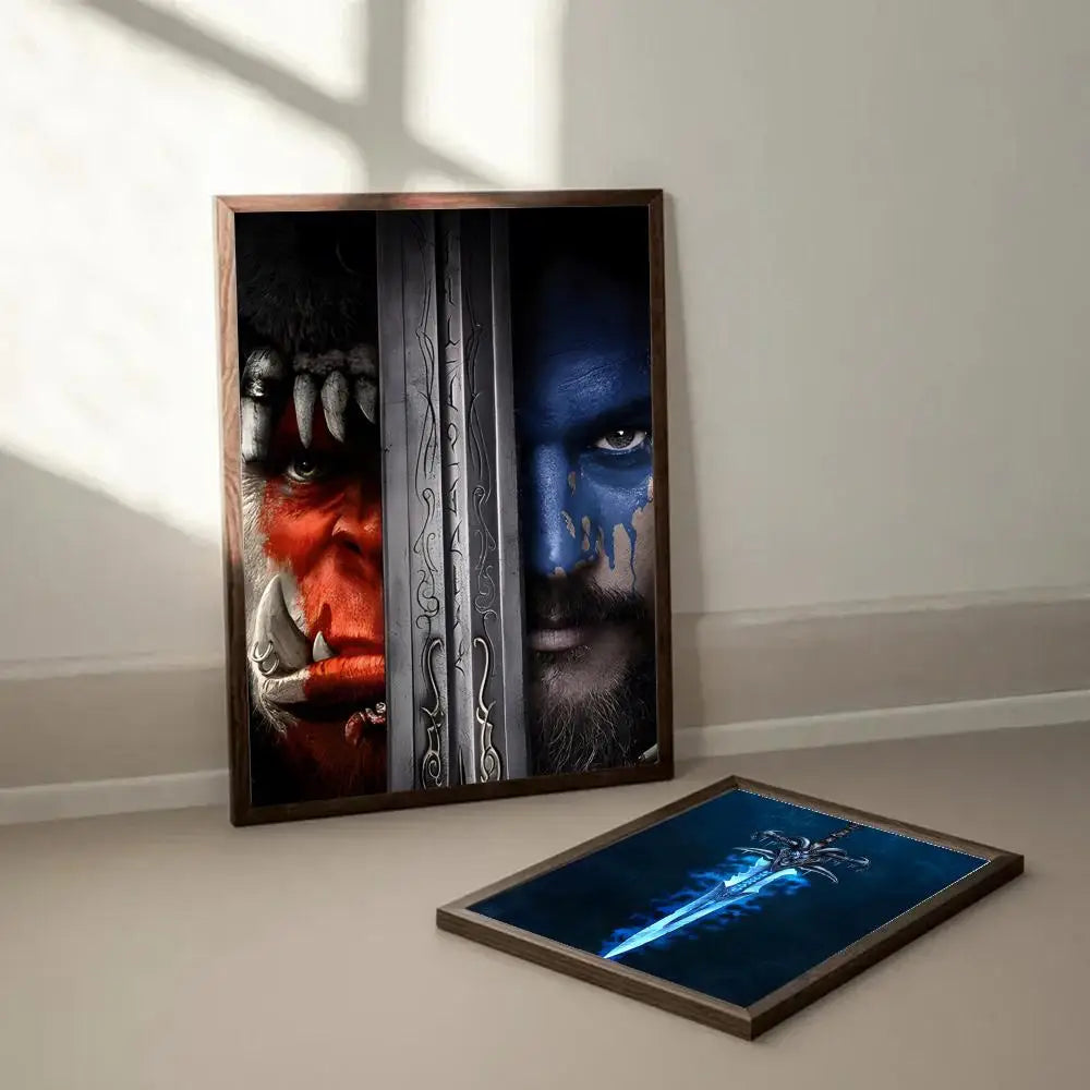 World Of W-Warcraft W-Wow Soft Silicone Poster Self-adhesive Painting with prints Home bedroom living room decoration