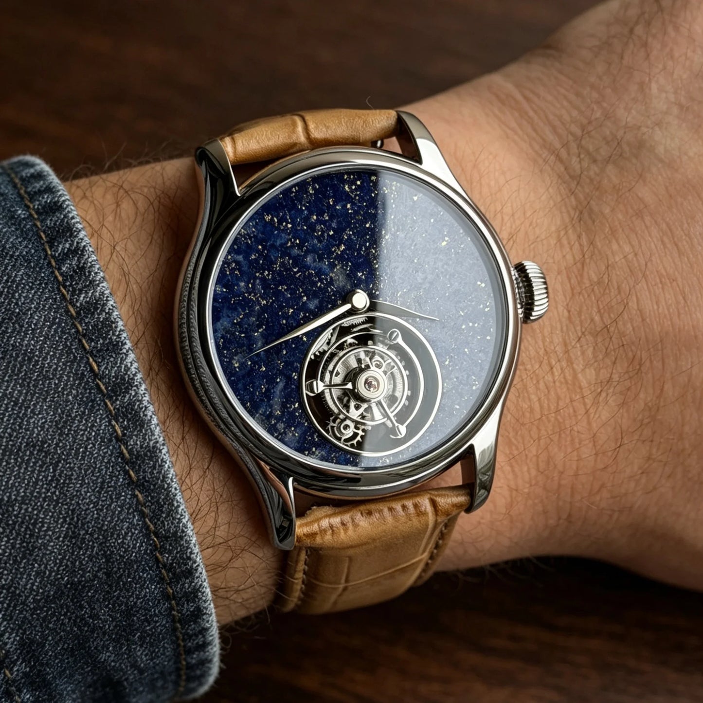 Merkur 100% Tourbillon Watch Men High Frequency 28800 Sapphire Business Watch For Men Mechanical Wristwatches Relogio Masculino