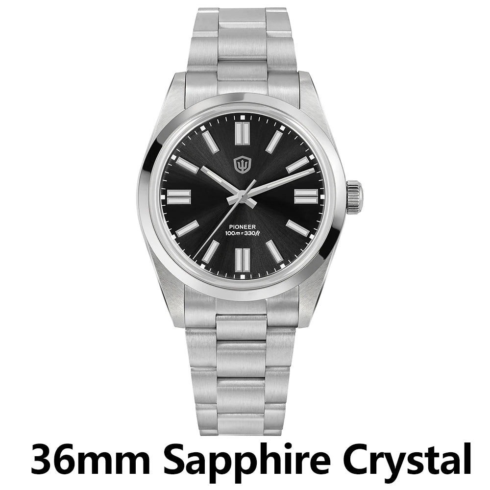 Watchdives WD1016 V3 Watch 37mm VH31 Sweep Quartz Movemet Stainless Steel Watch Waterproof Luminous Sapphire Men Wristwatch
