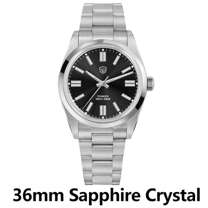 Watchdives WD1016 V3 Watch 37mm VH31 Sweep Quartz Movemet Stainless Steel Watch Waterproof Luminous Sapphire Men Wristwatch