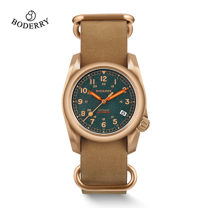 Boderry Field Watch VOYAGER Mens Watches 100M Waterproof Titanium Automatic Luminous For Seiko Movement Wristwatch