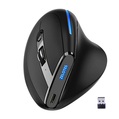 F-36 ergonomska navpična miška 2.4G+BT1+BT2, brezžična za desno in levo roko, računalniška gaming miška, optična USB miška za računalnik in prenosnik