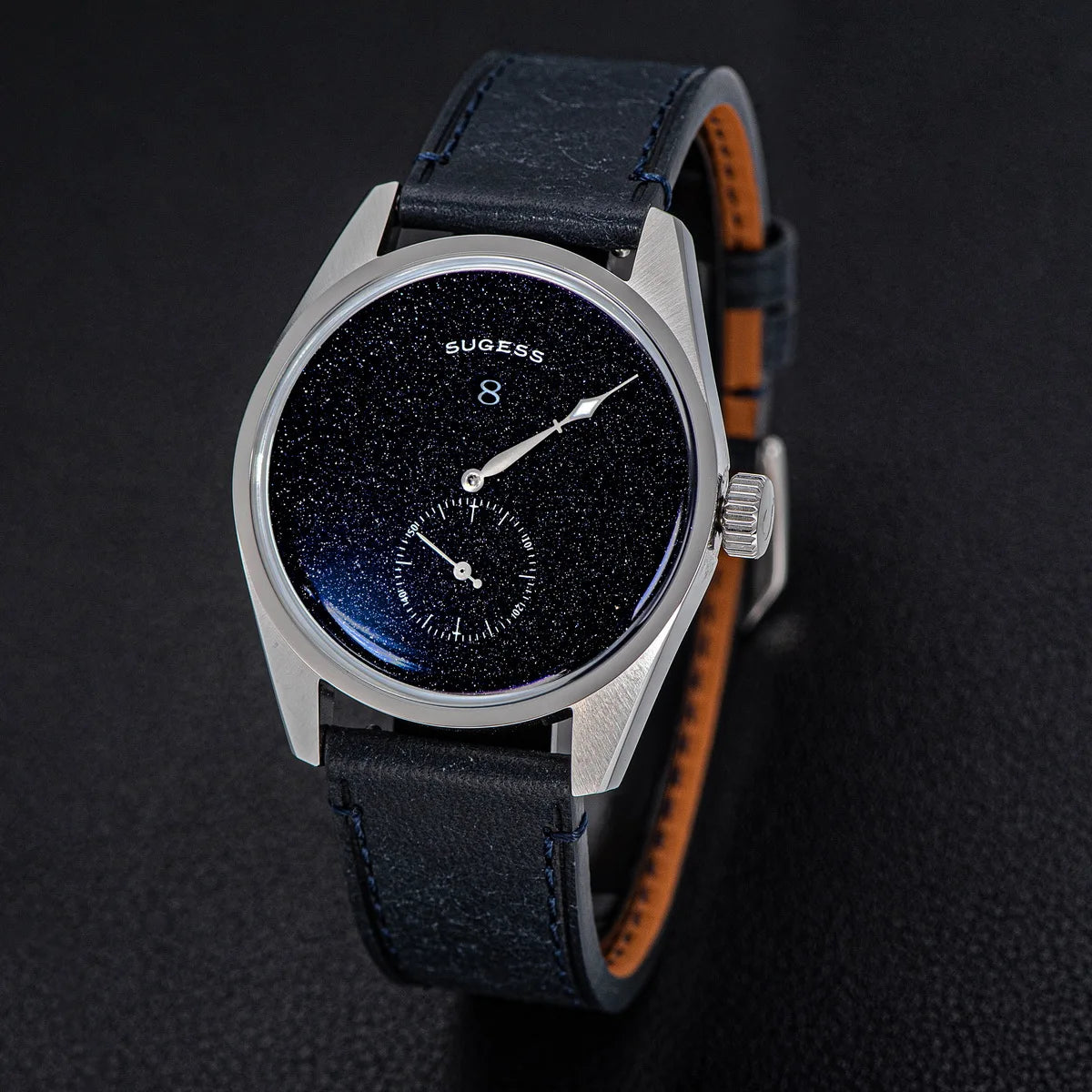 Sugess Mens Watch Automatic ST1721 Movement Aventurine Mechanical Wristwatches Hardlex Glass Fashion Simple Business Clock S451
