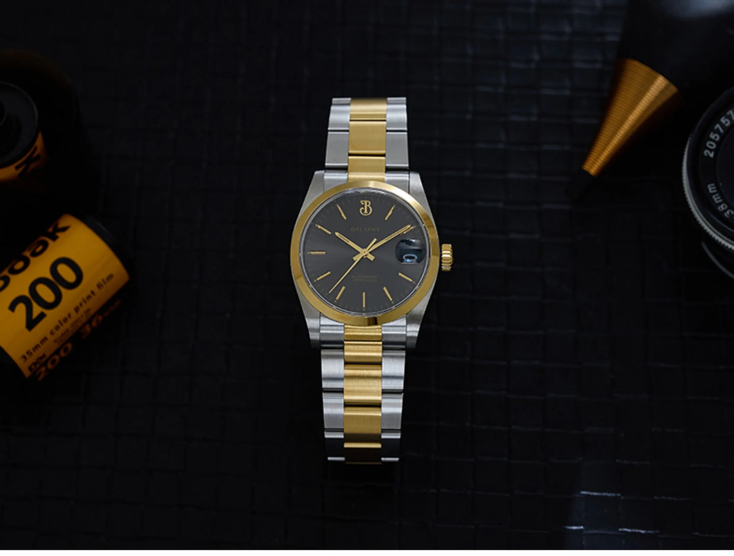 Baltany Men Automatic Watch 36MM Mechaical Wristwatch Bubble Sapphire 10ATM Waterproof C3 Luminous NH35
