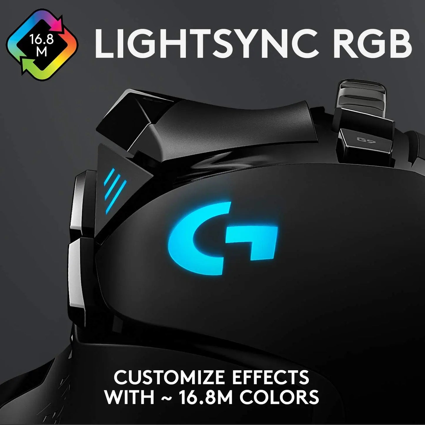 Logitech G502 HERO vysoce výkonná drátová herní myš, senzor HERO 25K, 25,600 DPI, RGB, nastavitelné závaží, 11 tlačítek, myš pro PC/Mac