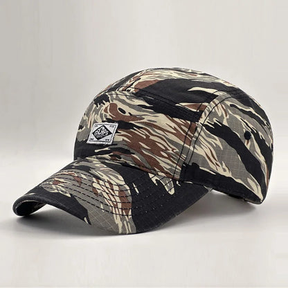 Casquette de baseball à visière courte style camouflage pour hommes et femmes, casquette unisexe tendance de protection solaire pour les activités de plein air