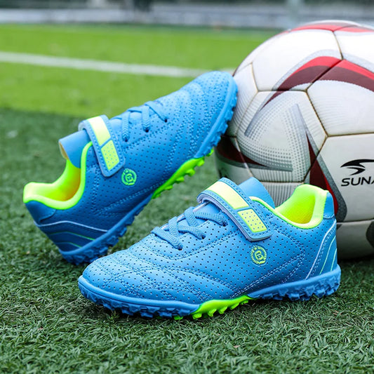Children's Boys Low-Top Football Shoes, Summer Breathable Sport Training Sneakers, Outdoor Youth Turf Soccer Shoes