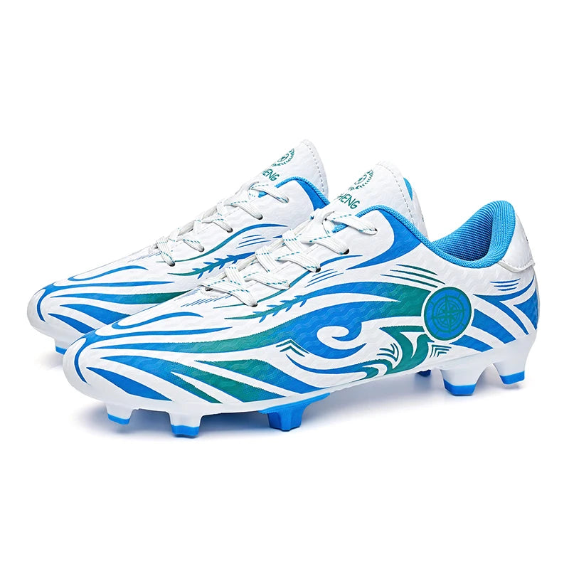 Scarpe da calcio originali da uomo, scarpe da allenamento, scarpe da calcio per bambini antiscivolo da esterno con tacchetti lunghi, scarpe da futsal da uomo, taglie 32-45