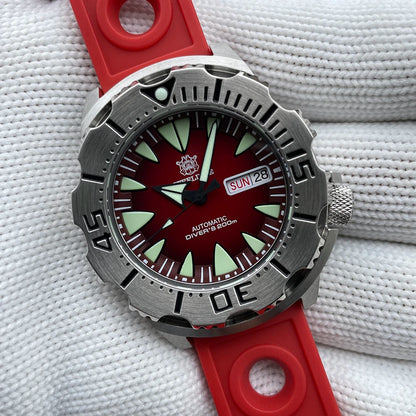 STEELDIVE SD1984 Monster Steel Strap Mechanical Watch NH36 Movt Sapphire Crystal 200M Waterproof Swiss Super Luminous Wristwatch