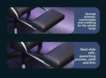 Ергономичен геймърски стол за домашен офис, дълги сесии и стриймъри, регулируем, накланящ се, лек и издръжлив