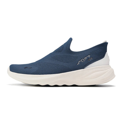 Li-Ning SOFT GO 2 KNIT slip-on wandelschoenen voor heren, casual, dempend, comfortabel en stabiel, LiNing mesh joggingsneakers voor dagelijks sporten AGLV017